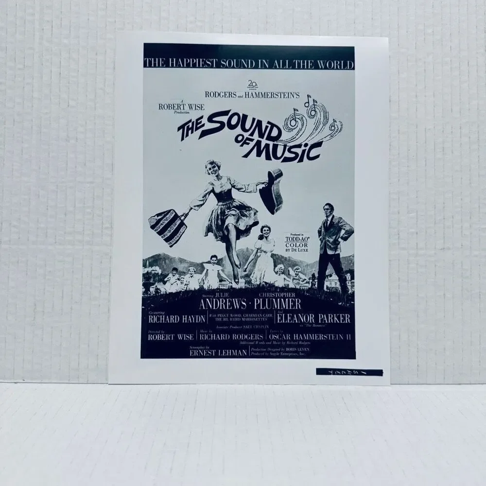 Sound of Music Film Rodger's Hammerstein Ad Proof Reference Print Poster 1 Sheet